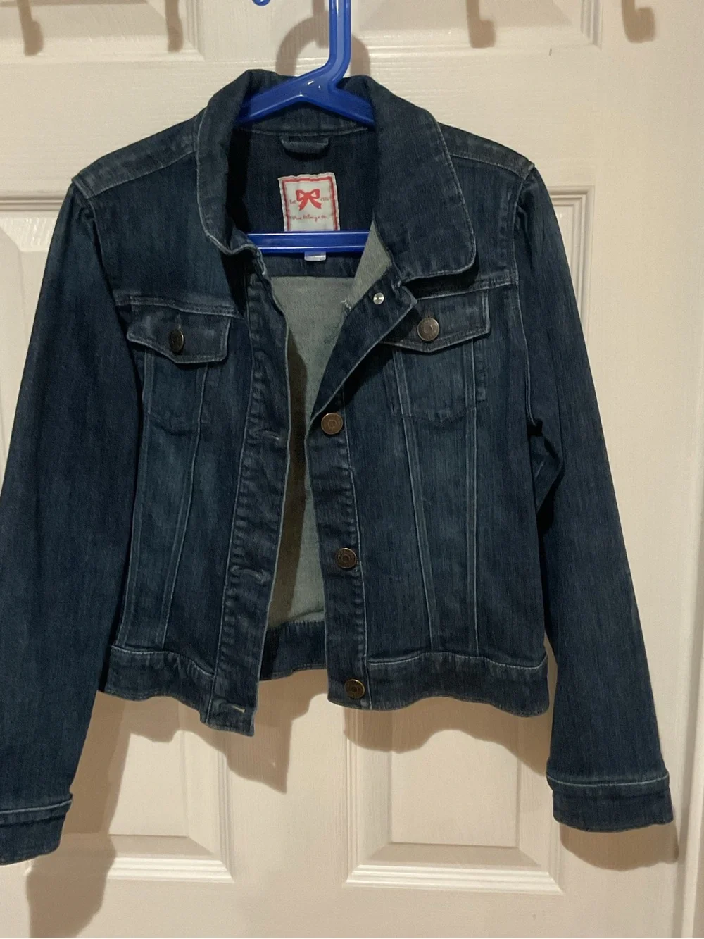 Gymboree Denim Jean Jacket Girls 10/12 Stretch All Season Button Up Pockets